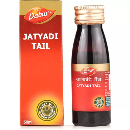 Dabur Jatyadi Oil, Ayurvedic Herbal Oil for Skin Care and Wound Healing 50ml Pack of 2