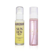 Suroskie Rose Glass Skin Mist & Sun Dew Sunscreen 55 Pa+ (100Ml + 50Gm) | Face Toner & Makeup Setting Spray For Glowing Skin | With Rose Water & Ceramides | Uva/B Sun Protection | For Men & Women