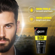 Beardo Ultra Glow Bodywash 200ml & Facewash 100g Duo | Hydrated and Refreshing Skin | Brightening and Glowing Skin | Deep Cleansing & Nourishment | Suitable for All Skin Types - Set of 2