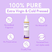 WishCare® Pure Cold Pressed Natural Unrefined Jojoba Oil - Moisturizer for Skin, Hair and Nails - 100 Ml