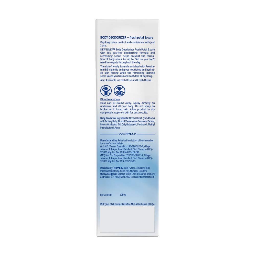 Nivea Fresh Petal & Care Deodorant for Unisex,120 ml (Pack of 1)