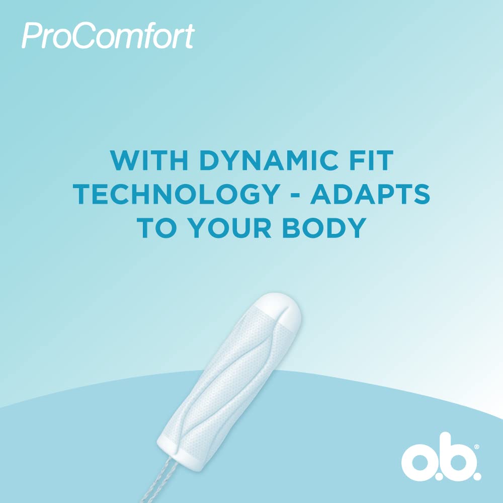 Stayfree O.b. ProComfort Tampons For Average Flow For Periods Combo Pack, 40 pieces (2 x 20 Tampons)