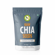NatureVit Raw Chia Seeds 1 Kg | Superfood for Eating | Rich in Omega-3, Fiber & Protein | Ideal for Weight Loss, Digestion & Energy | Gluten-Free & Vegan
