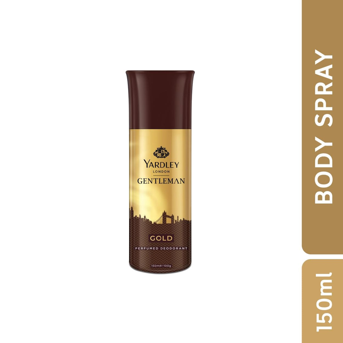 Yardley London Gentleman Gold Body Spray for Men| Fresh Rosemary & Mint Notes| Masculine Fragrance| Body Deodorant for Men| 150ml