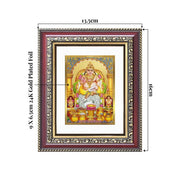DIVINITI Lord Kuber 24K Gold Plated Foil Wall and Tabletop Photo Frame for Home Décor, Puja Room, Luxury Gifting | DG Frame 105 S1 (16x13.5 CM)