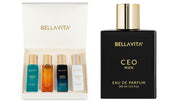 Bella Vita Luxury Eau De Parfum Spray Gift Set 4X20 Ml & Ceo Men Eau De Parfum Amber Perfume Spray 100 Ml