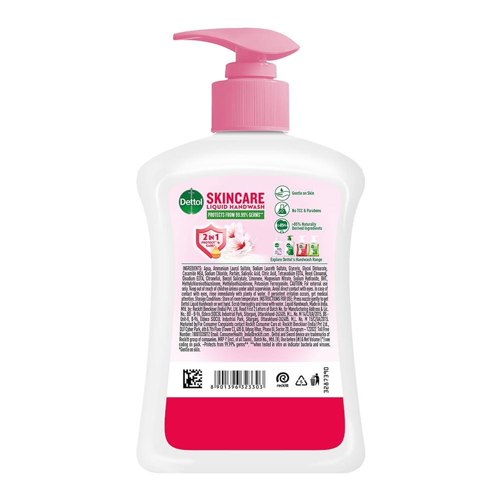 Dettol Liquid Handwash Pump - Skincare Moisturizing Hand Wash
