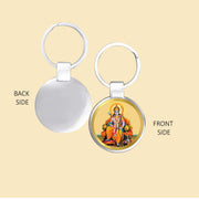 DIVINITI 24K Gold Plated Key Chain with Metallic Ring|Key Chains For Premium Gift All Vehicles Car Bike Scooty|Durable Key Ring For Men Women and Kids