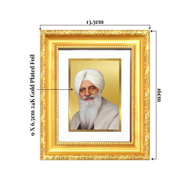 DIVINITI Radha Soami | Devotional Tabletop and Wall Frame Crafted in 24K Gold Plated Foil