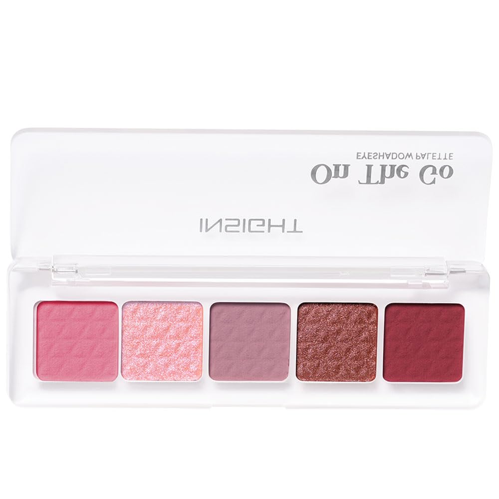 INSIGHT On The Go Eyeshadow Palette - Rosaline | Highly Pigmented | Silky Smooth | Crease-Free Blending | Shimmer & Matte Shades | Travel-Friendly (10g)