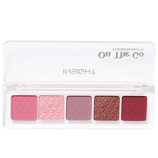 INSIGHT On The Go Eyeshadow Palette - Rosaline | Highly Pigmented | Silky Smooth | Crease-Free Blending | Shimmer & Matte Shades | Travel-Friendly (10g)