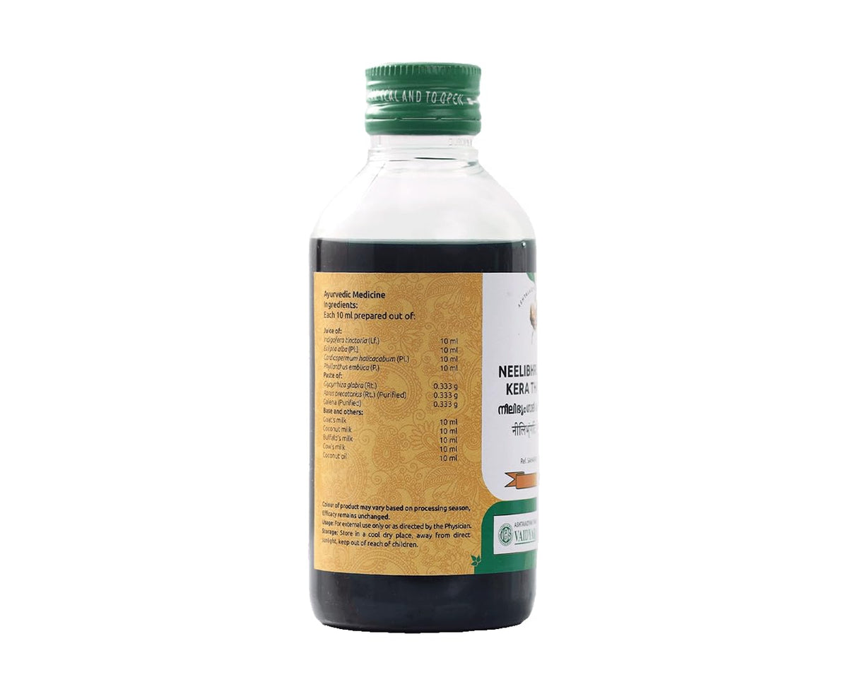 Vaidyaratnam Neelibhringadi Kera Thailam | Ayurvedic Scalp Nourishing Oil for Hair Strength & Scalp Care