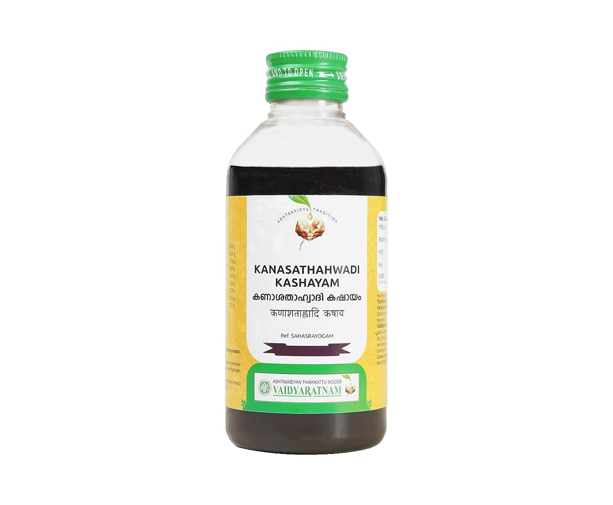 Vaidyaratnam Kanasathahwadi Kashayam | Ayurvedic Herbal Tonic for Women's Wellness | Supports Menstrual Cycle & Uterine Health | Traditional Herbal Formula