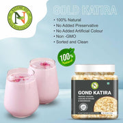 NatureVit Pure Gond Katira 250g (Edible Almond Gum) | High Cooling Properties | Natural Tragacanth Gum Superfood | Calcium · Magnesium · Protein
