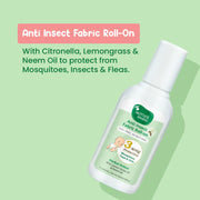 Mother Sparsh After Bite Turmeric Balm for Mosquito Bites (25gm) and Natural Mosquito Fabric Roll On for Babies-12ml (Pack of 2)