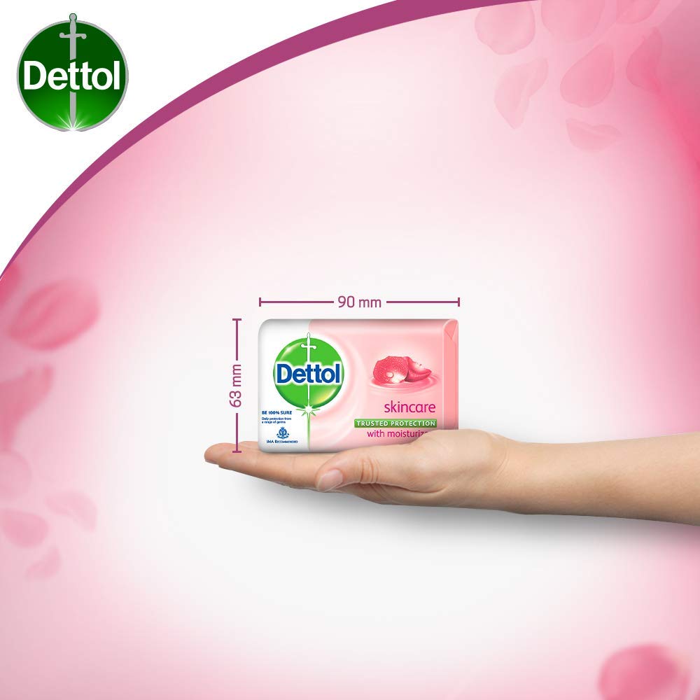 Dettol Skincare Germ Protection Bathing Soap bar, 125gm (Pack of 4)