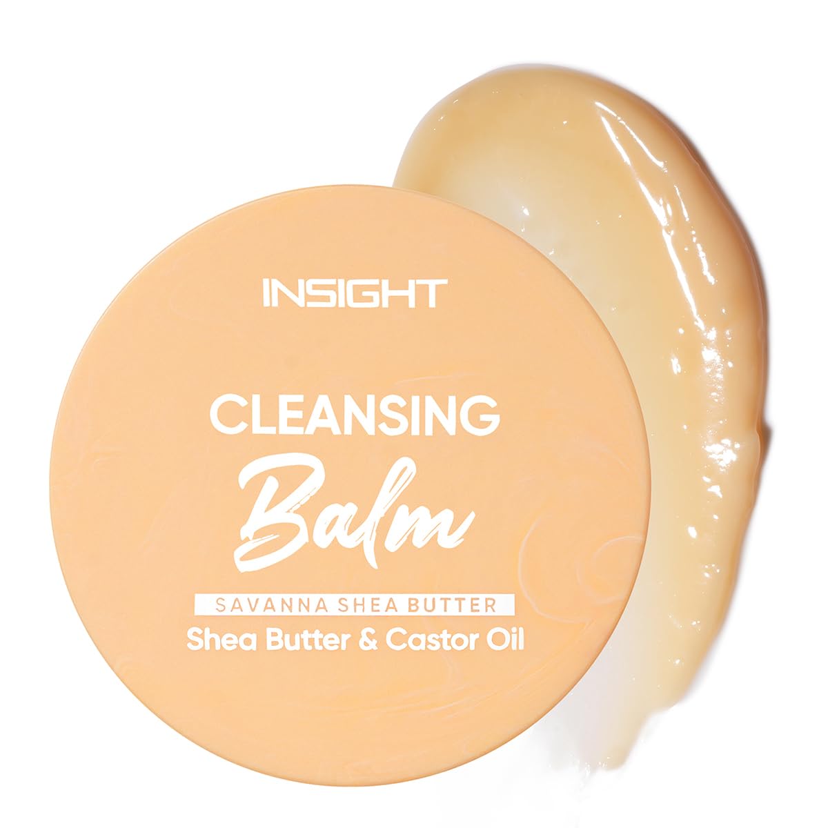 INSIGHT Savanna Shea Butter Cleansing Balm with Vitamin E | Balm to Oil Texture | Gentle Makeup Remover for Dry Skin | Removes Waterproof Formula | Hydrating & Nourishing (25g)