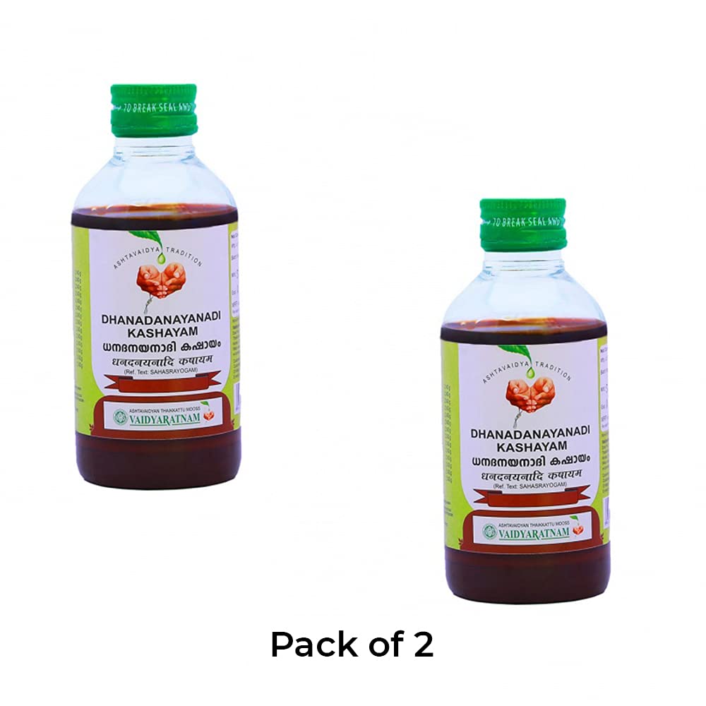 Vaidyaratnam Dhanadanayanadi Kashayam 200 ml (Pack of 2)