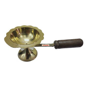 AstroDidi Dhoopakal Brass Kapoor Diya with Handle (Golden)