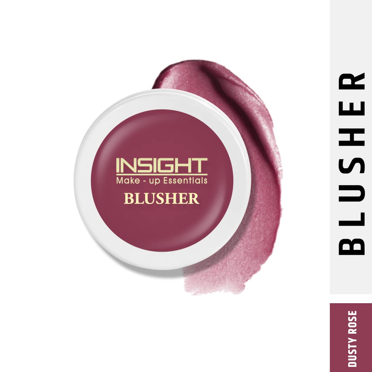INSIGHT Long Wear Color Rich Lip Gloss, Glossy Finish - LG41-01&Insight Cosmetics Crème Blusher, Face Makeup, Dusty Rose, 3.5 gm(B-02=03)