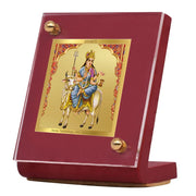 DIVINITI 24K Gold Plated Religious Car Dashboard Frame | Premium God Idol Frame for Car, Home Mandir & Office Table | Spiritual Gift, Decorative Showpiece | Mahagauri Mata