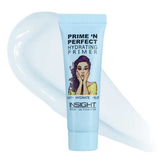 INSIGHT Prime 'n Perfect Hydrating Primer 10 ml |Featherlight Formula, Intense Hydration|Minimizes Pores, Smooths & Refines Skin | Shine Control, Advanced Moisture Lock Technology |Ideal for All Skin Types