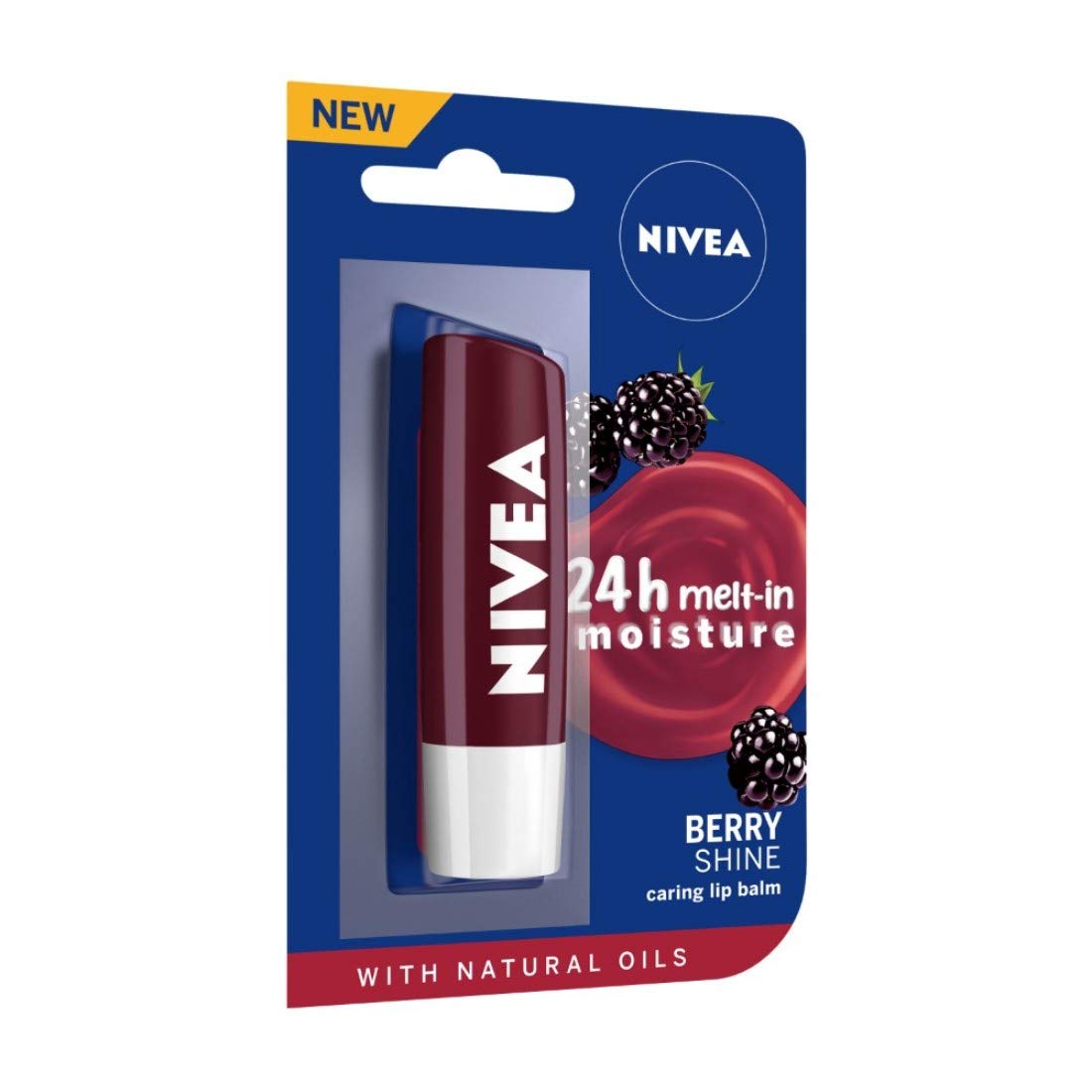Nivea Body Lotion, Extra Whitening Cell Repair SPF 15, For All Skin Types, 400ml & Lip Balm, Fruity Blackberry Shine, 4.8g
