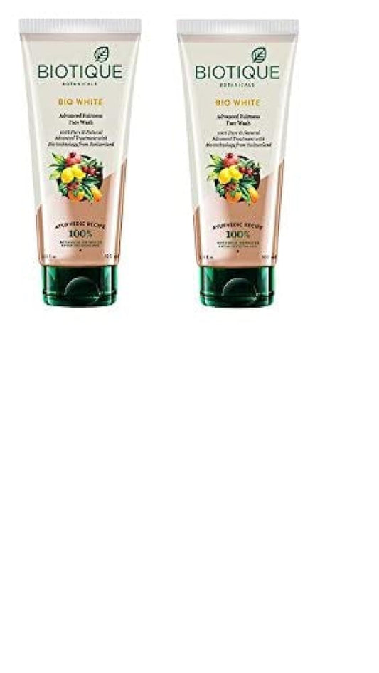 Biotique Bio White Whitening and Brightening Face Wash for All Skin Types, 100ml(PACK OF 2)
