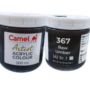 Camel Camlin Kokuyo Artist Acrylic Colour 500 ml Series 1 Raw Umber