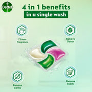 Dettol 4 in 1 Laundry Detergent Pods 18pcs, (Pack of 2)