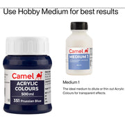 Camel Fabrica Acrylic Colours Prussian Blue 500ML