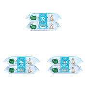 Mother Sparsh 99% Pure Water (Unscented) Baby Wipes with Lid I Natural Plant made cloth - Super thick Wet Wipes I 72 pcs/pack - Pack of 6 (Super Saver Pack)
