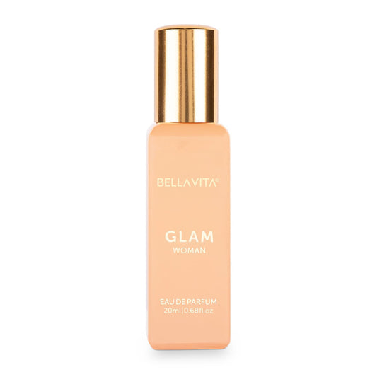 Bella Vita Luxury GLAM | Long Lasting Liquid EDP 20ml for Woman | with African Orange, Jasmine and Patchouli | Floral and Woody Premium Fragrance for Women (Pack of 1)
