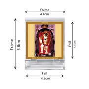 DIVINITI Mehandipur Balaji Photo Frame for Car Dashboard, Car Idol, Table Decor|ACF 3A Acrylic Car Frame with 24K Gold Plated Foil|Religious Frame for Pooja, Prayer and Gift (5.8X4.8 CM)