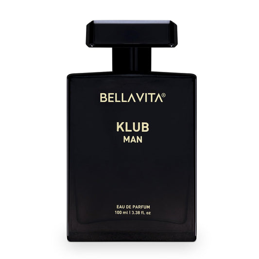Bella Vita Luxury KLUB Man Eau De Parfum Perfume with Lemon, Rose, Patchouli, Vanilla|Premium, Long Lasting Citrusy Aromatic Fragrance for Men, 100 ML