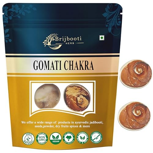 Brijbooti Gomati chakra original 2 Piece - Big Gomati Chakra - River Stones - from Gomathi River Dwarka