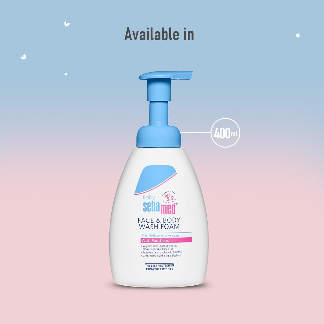 Sebamed Baby - Bottle of 400ml Face and Body Wash Foam