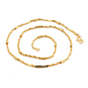 ASTRODIDI Gold Plated Chain | 24 Inch Stylish Light Weighted Golden Brass Neck Chain For Girls Women Men Boys (CHAIN-BALA-06)