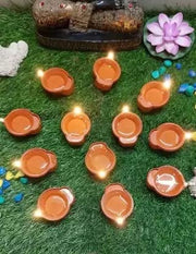 NMII Plastic (Pack of 6) Table Diya Set