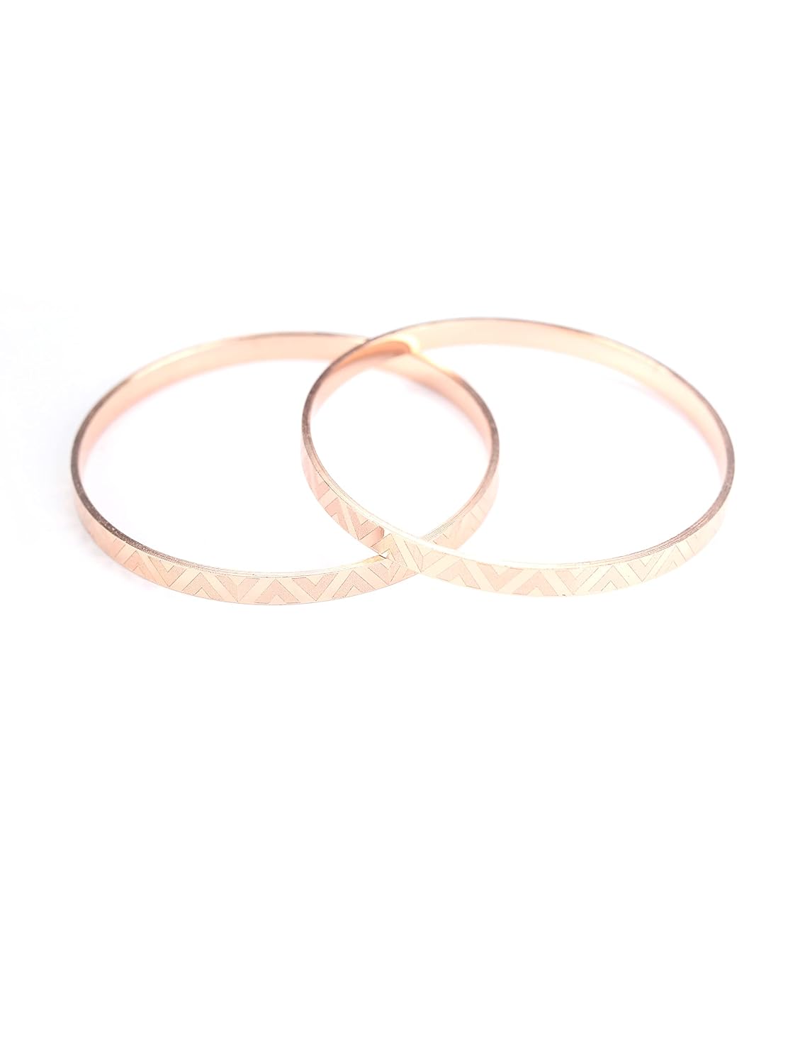 Priyaasi Rose Gold Plated Set of 2 Bangle Set