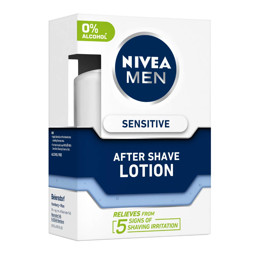 NIVEA MEN Sensitive After Shave Lotion, 100ml, 0% Alcohol no burning