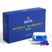 BLUE TEA - Herbal Harmony Tea Gift 2025 (5 Flavour Tea - 160gm) | Butterfly Pea, HIbiscus, Rose, Chamomile, Lavender | Caffeine Free - Herbal Tea