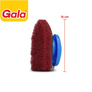 Gala Iron Bull Floor Scrub Pad, Bathroom Tile and Floor Cleaning Brush, 1 Piece with Plastic Handle