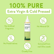 WishCare® 100% Pure Premium Cold Pressed Olive Oil for Hair & Skin - 200ml
