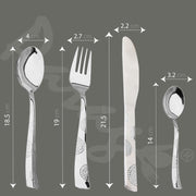 Parage 24 Pieces Premium Stainless Steel Cutlery Set, Home & Kitchen with Gift Box (6 Pieces Each Table Spoons, Table Forks, Tea Spoons, Butter Knife) with Leatherite Box