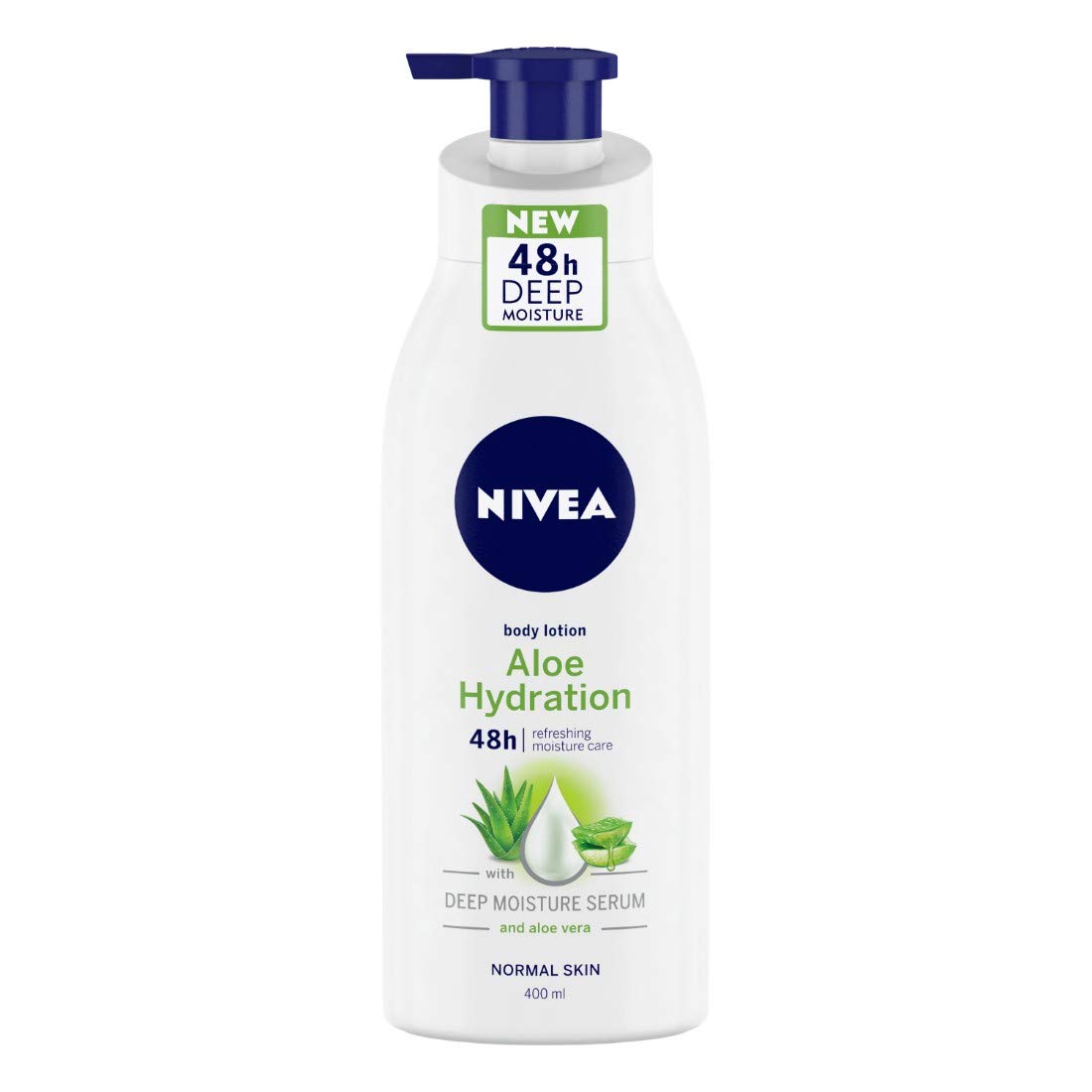 NIVEA Body Lotion, Aloe Hydration, 400 ml & NIVEA Body Wash, Waterlily & Oil Shower Gel, Pampering Care with Refreshing Scent of Waterlily Flower, 250 ml