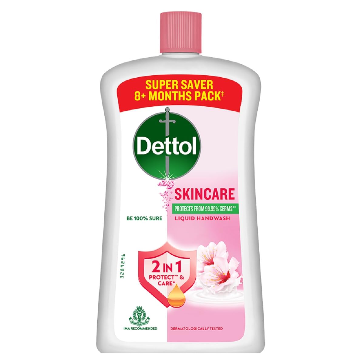 Dettol Liquid Handwash Bottle - Skincare Hand Wash-875ml | pH Balanced | 10x Better Germ Protection