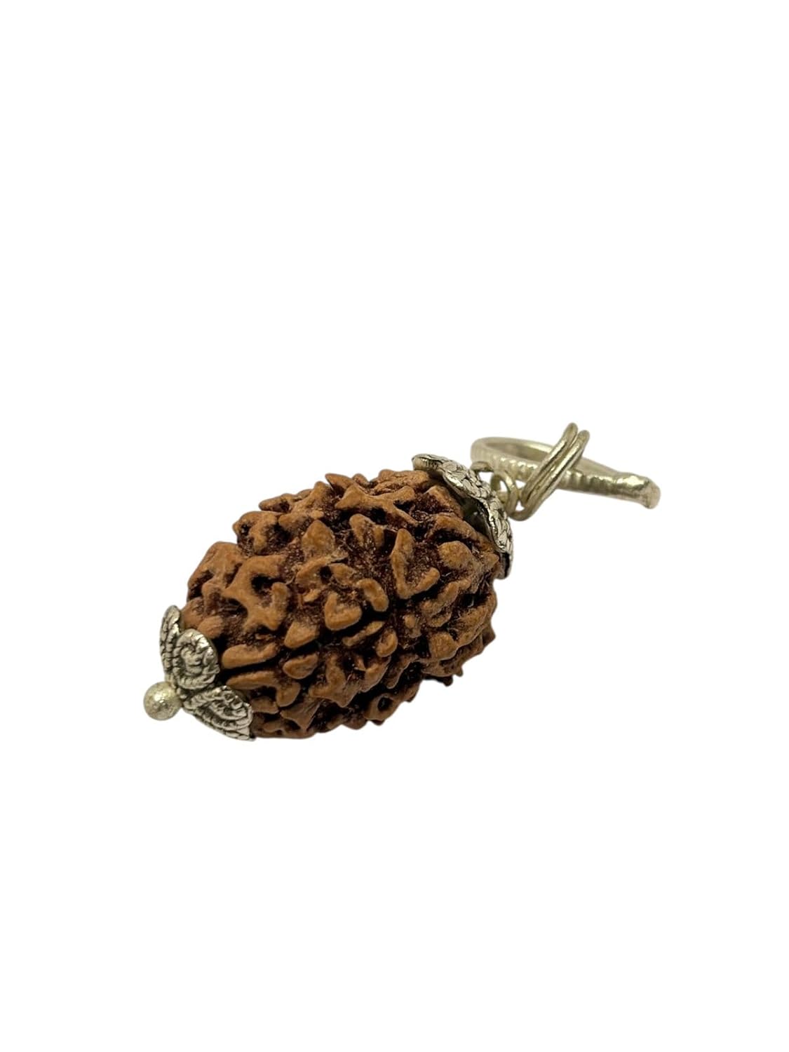 RUDRADIVINE 3 Mukhi Rudraksha Bead With Silver Plated Pendent Use For Both Male And Female