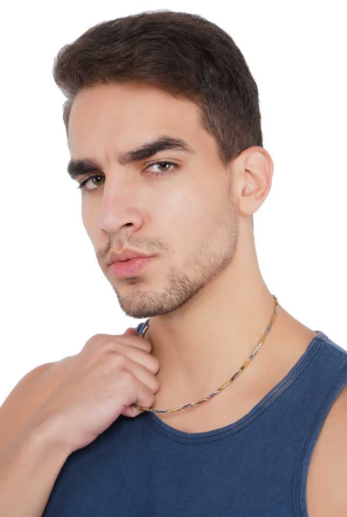 ASTRODIDI Gold and Silver Plated Pure Stainless Steel Chain | Stylish Boys, Girls, Mens and Women Chain Looking Elegant Neck Chain