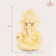DIVINITI 3D Ganesh Idol for Office Desk Puja Room God Ganesha Idol for Car Dashboard Ganpati for Gift Office Table Shelves Gifting Idols (8.89 x 5.08 cm), Religious